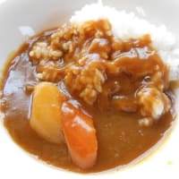 南都留郡　吉田のうどん　くらよし　肉釜玉うどん大盛り、セットカレー