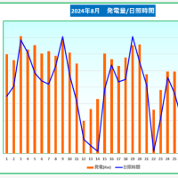 我が家の太陽光発電　2024年8月の発電量