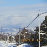 2024年2月3日～5日の北海道岩見沢市の車窓からの風景と気温です・・・