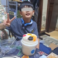 お父さんの退院祝い・おかあさんの誕生日祝い　２５．７/１２