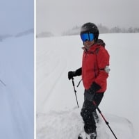 乗鞍スキー場で新雪練習