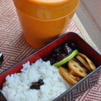 なめこの味噌汁とごはんのお弁当 ねこじた