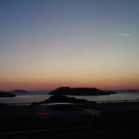夕陽の中を疾走