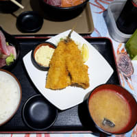 タカマル鮮魚店 本館＠西新宿「アジフライ定食 刺身付」