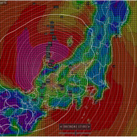 台風に警戒を。