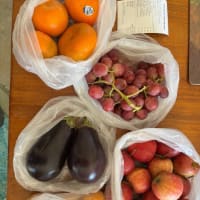 ご近所さんに薪のプレゼント
