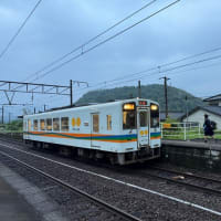 肥薩おれんじ鉄道湯浦駅にて　１番列車