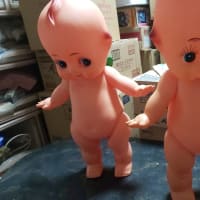 キューピー キューピー人形 昭和レトロ キューピーちゃん 当時物 人形ビッグサイズ 約5２cm 現状品　2体