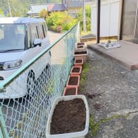 自治会花植えの準備～北丹沢の麓　緑区青野原で