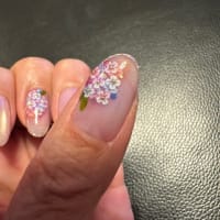 ネイル　紫陽花