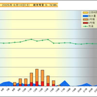 　６月１４日　時間別発電量