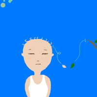 真夏の落ち葉