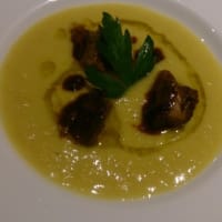 道産トウキビ（味来種）ズッペッタ、マイアーレエベツのスティンコ、バルサミコ風味