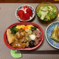 鰺ほぐしと鶏天の夏の行楽弁当＠成城石井
