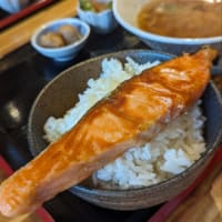 【岐阜市  深夜食堂】早朝6時から食べられる、トデカイ焼鮭と丼飯の和定食モーニング🍚
