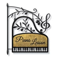 愛知県 / ピアノ教室「Piano Lesson」様のブラケット看板（突き出し看板）