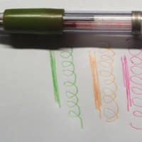 まだ書ける40年以上前の蛍光三色ボールペン