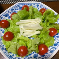 カツオのたたきと花の植え替え