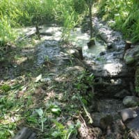 泥水池５の放流口の補修