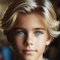 3209👧🏼【Beautiful eyes and the blonde hair 】🧒🏼