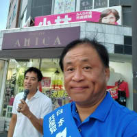 街角で8つの公約を語ります　箕面市長・市会議員選挙　名手ひろきです