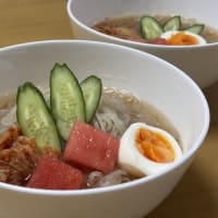 水冷麺☆焼肉で晩ご飯
