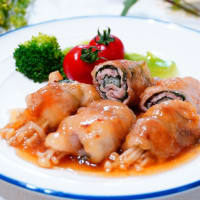 新じゃがいものグラタン＆えのきの豚肉巻き照り焼き