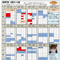 25 年4月コート表 コート追加変更　(赤色）