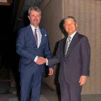 フレデリク国王＆天皇陛下　皇居にて夕食