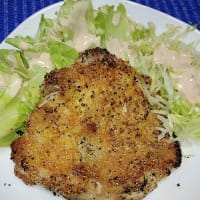 【06/06晩御飯】桜島鶏ステーキ、シンプルにガーリック黒胡椒焼なんだね：D