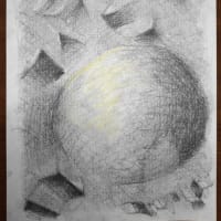 新作木炭画「a sphere and some other things」とUP－T販売用書き下ろし未発表デザイン「蝶々」