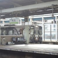鳥取駅でラッピング車両と戯れる（？）