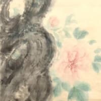 乱暴な表具　牡丹図　その４　平福百穂筆　その１６１