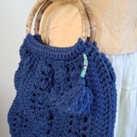 籐ハンドルのバッグ・・・編みあがりました～～！