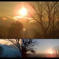 高尾山　初雪のダイアモンド冨士