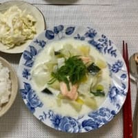 野菜たっぷりサーモンスープ