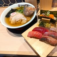 鮨とラーメン うおがしや＠横浜　SUSHI×RAMENの時代が到来か？！激うま魚介ラーメンに本格握り八貫セットにうっとり！