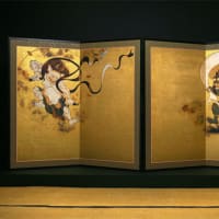 琳派四百年記念祭 風神-雷神風 ルイージ-マリオ図屏風