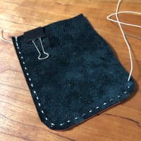 箸入れに続きレザーポーチ作り