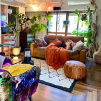 観葉植物が沢山あるリビング