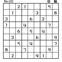 ◆0705◆「初級・中級・中級(上)・上級・名人」5問整いました。【魔方陣】