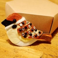 423  スズメのブローチ
