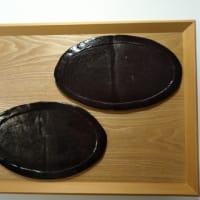 楕円形のペッタンコお皿(2枚組)　【作品1】