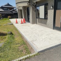 川島町W邸　タイルテラス工事