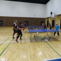 サタデー卓球同好会 7月最初の練習（2025）・・・姶良市役所加治木支所多目的ホール