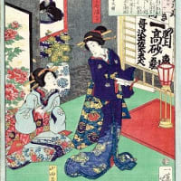落合芳幾　　春色今様三十六会席