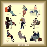 People are sitting 5527／座る人達