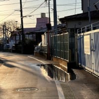 通学路の水たまりが改修されます