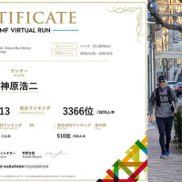 第九回TMF完走証（Finisher Certificate)が届いた