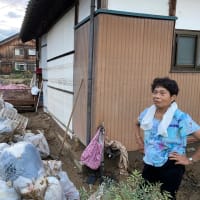 水がない❗️災害ゴミや泥出し後の消毒は❓　大雨災害の南越前町を地元の平澤さんと調査。南越前町役場にさっそく要望。